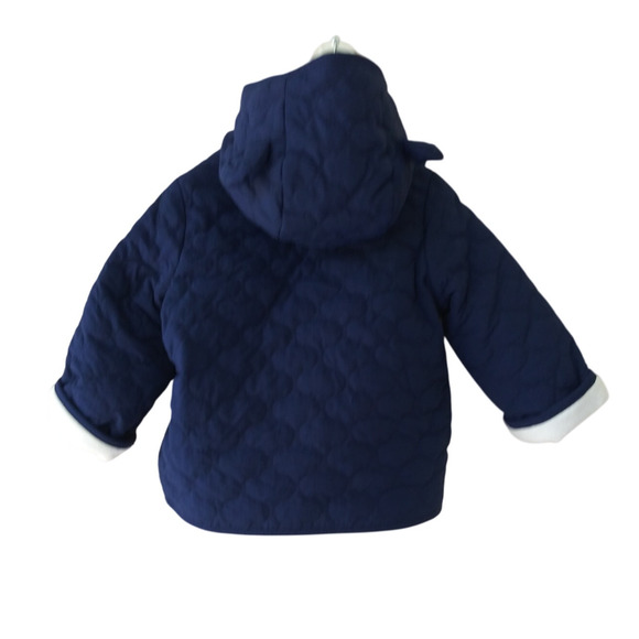 NWT First Impressions Baby Boy Hooded Fleece Lined Jacket Navy Blue 18M - Picture 4 of 6